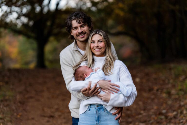 Family photo session with Hannah, Zach and their newborn baby at Kennesaw Mountain - Kennesaw newborn photographer