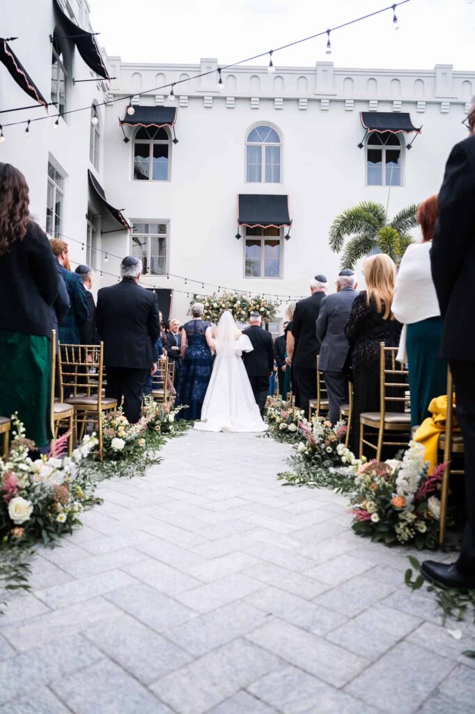 Jewish wedding ceremony at Casa Monica Resort in St Augustine Florida. Photographed by Atlanta Wedding Photographer Peach State Weddings