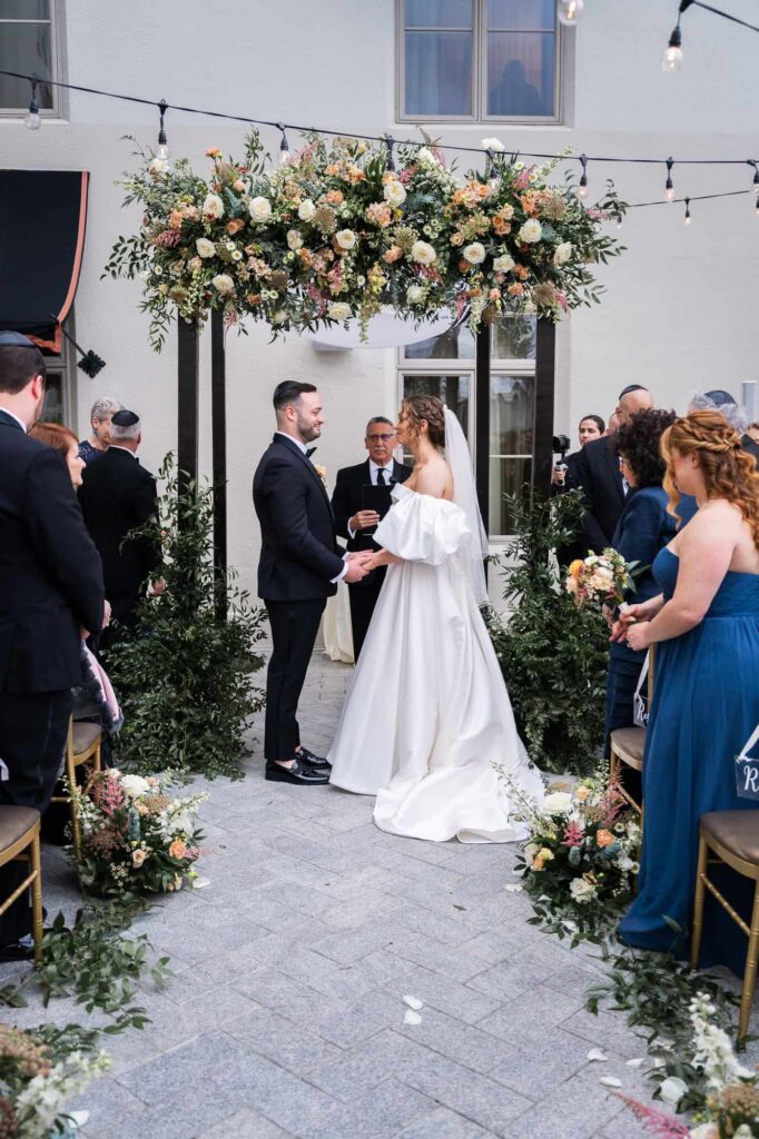 Jewish wedding ceremony at Casa Monica Resort in St Augustine Florida. Photographed by Atlanta Wedding Photographer Peach State Weddings