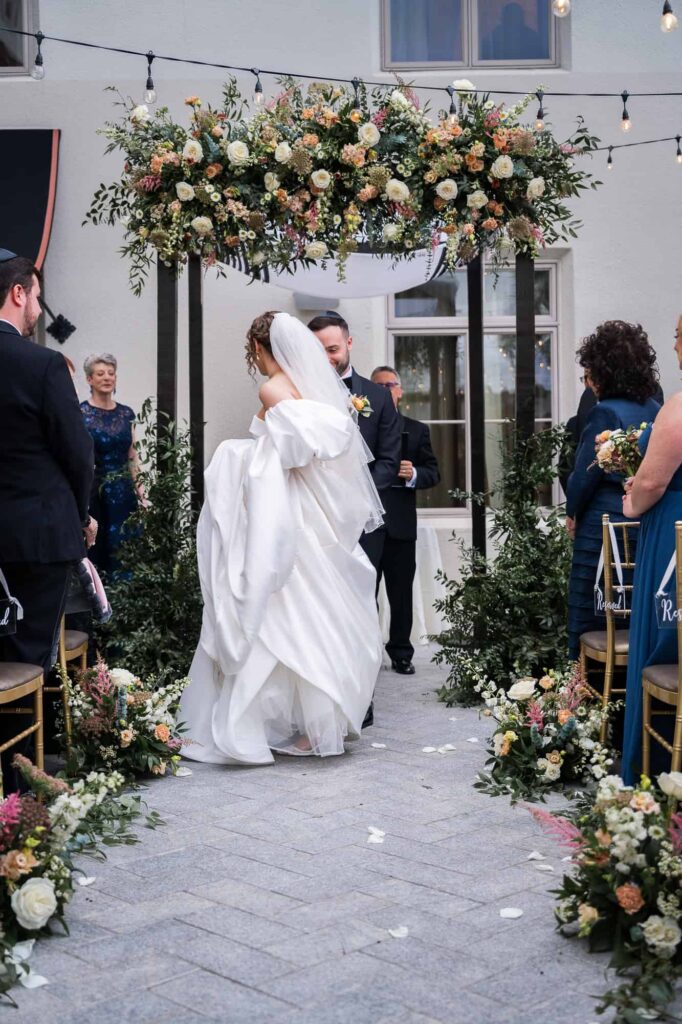 Jewish wedding ceremony at Casa Monica Resort in St Augustine Florida. Photographed by Atlanta Wedding Photographer Peach State Weddings