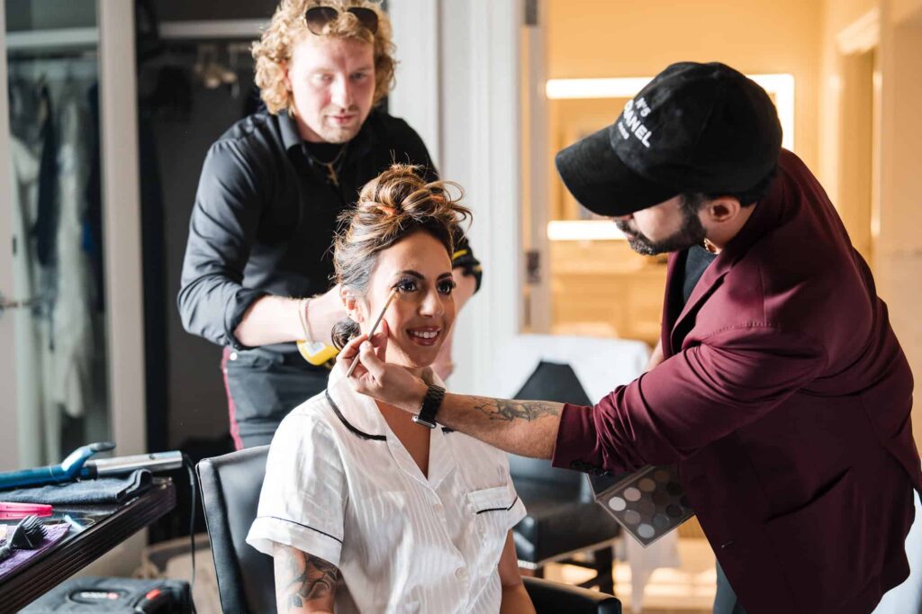 bride is getting ready on her wedding day at the World Equestrian Center in Ocala, Fl, captured by Atlanta Photographer Peach State Weddings