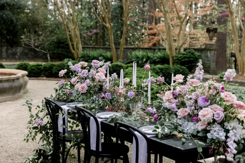 Swan house Boxwood Garden wedding ceremony Kim Hymes photography